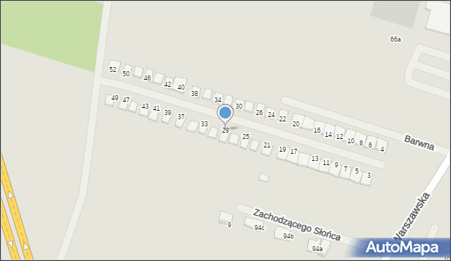 Serock, Barwna, 29, mapa Serock