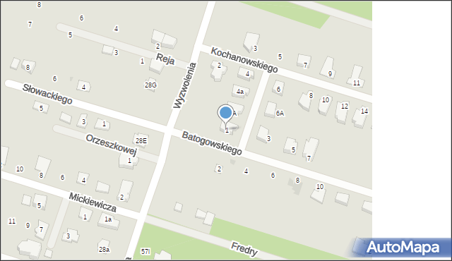 Serock, Batogowskiego Mariana, ks., 1, mapa Serock