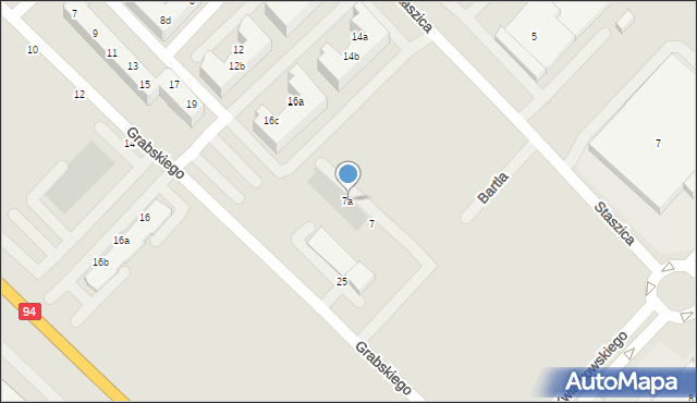 Siechnice, Bartla Kazimierza, 7a, mapa Siechnice