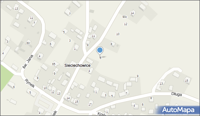 Sieciechowice, Banacha Tomasza, ks., 6, mapa Sieciechowice