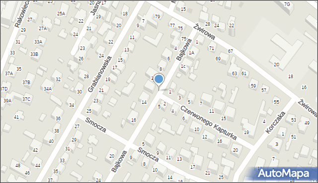 Siedlce, Bajkowa, 12, mapa Siedlce