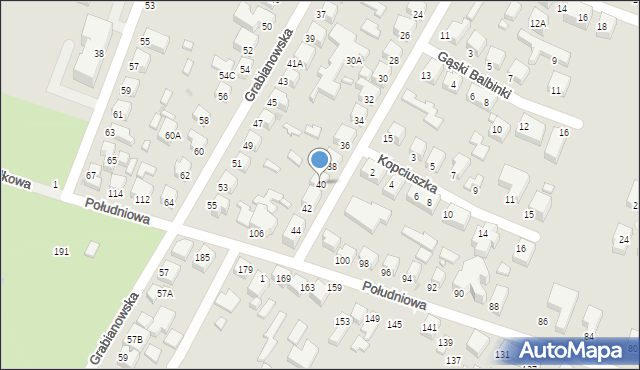 Siedlce, Bajkowa, 40, mapa Siedlce