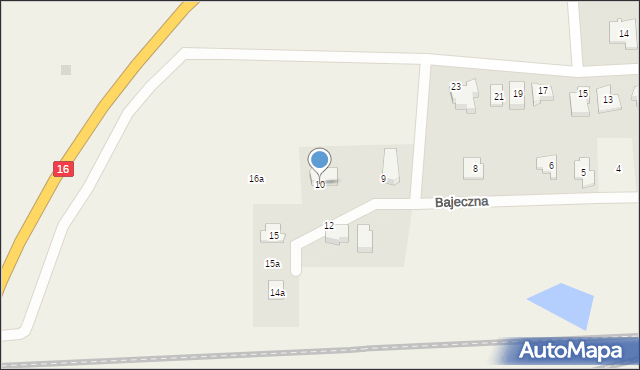 Siedliska, Bajeczna, 10, mapa Siedliska