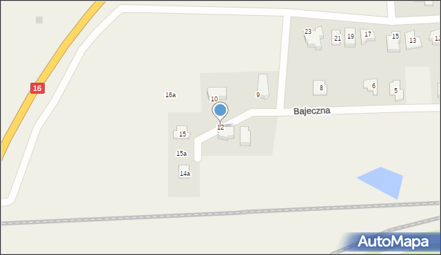 Siedliska, Bajeczna, 12, mapa Siedliska