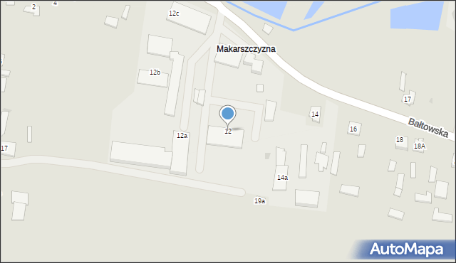 Sienno, Bałtowska, 12, mapa Sienno