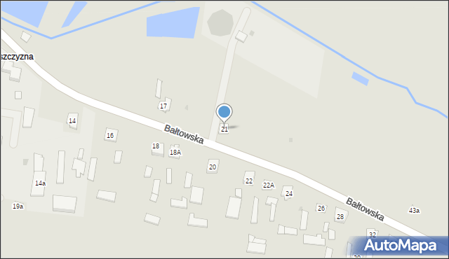 Sienno, Bałtowska, 21, mapa Sienno