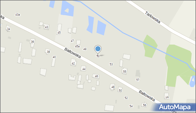 Sienno, Bałtowska, 51, mapa Sienno