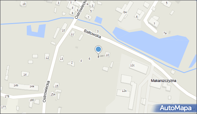 Sienno, Bałtowska, 8, mapa Sienno