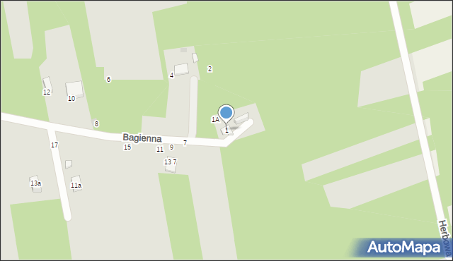 Sieradz, Bagienna, 1, mapa Sieradz