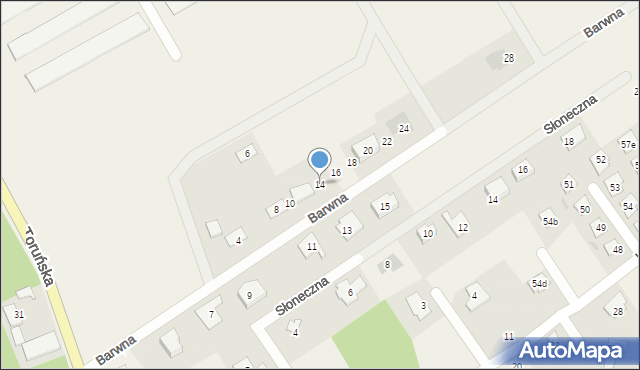 Silno, Barwna, 14, mapa Silno