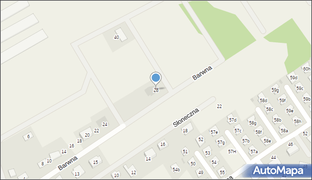 Silno, Barwna, 28, mapa Silno