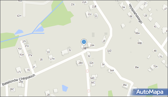 Skawina, Batalionów Chłopskich, 19B, mapa Skawina