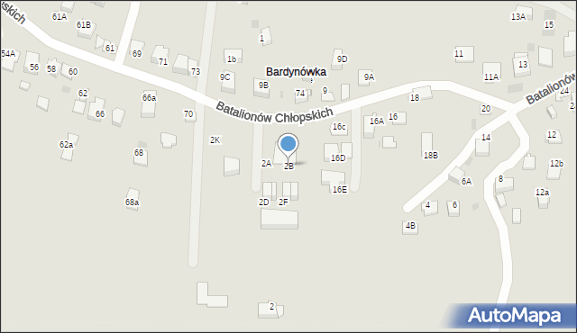 Skawina, Batalionów Chłopskich, 2B, mapa Skawina