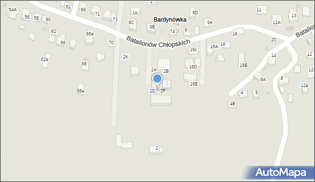 Skawina, Batalionów Chłopskich, 2E, mapa Skawina