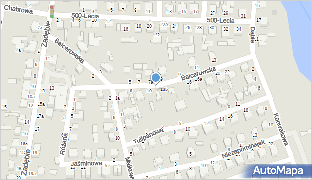 Skierniewice, Balcerowska, 12, mapa Skierniewic