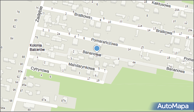 Skierniewice, Bananowa, 2a, mapa Skierniewic