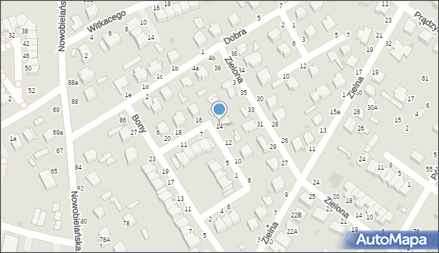 Skierniewice, Barbary Radziwiłłówny, 14, mapa Skierniewic