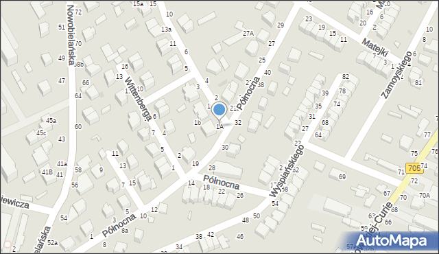 Skierniewice, Batalionów Chłopskich, 1A, mapa Skierniewic