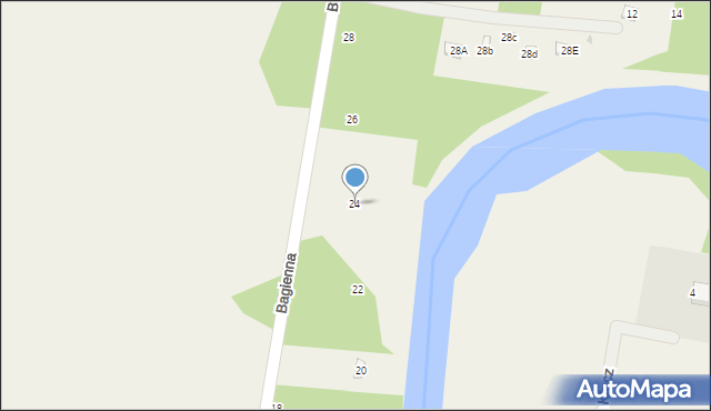 Skrzeszew, Bagienna, 24, mapa Skrzeszew