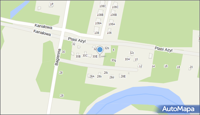 Skrzeszew, Bagienna, 30F, mapa Skrzeszew