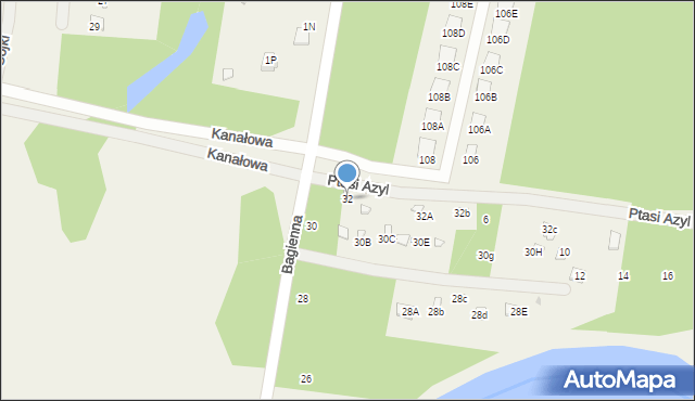 Skrzeszew, Bagienna, 32, mapa Skrzeszew