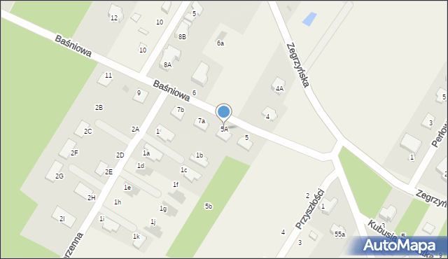 Skubianka, Baśniowa, 5A, mapa Skubianka