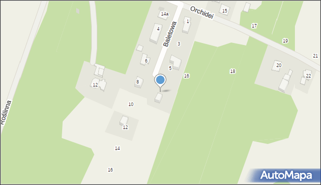 Słubica B, Baletowa, 7, mapa Słubica B