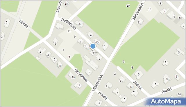 Słupno, Bałkańska, 3, mapa Słupno