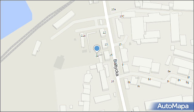 Słupsk, Bałtycka, 14, mapa Słupska