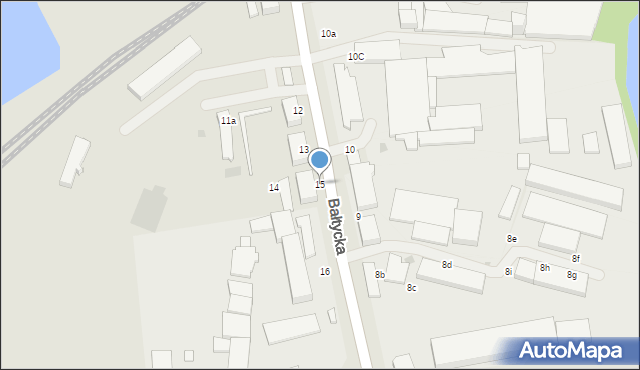 Słupsk, Bałtycka, 15, mapa Słupska