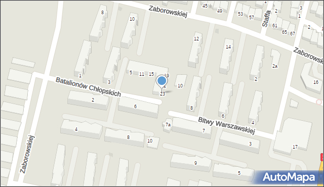 Słupsk, Batalionów Chłopskich, 23, mapa Słupska
