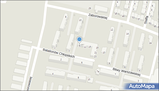 Słupsk, Batalionów Chłopskich, 5, mapa Słupska