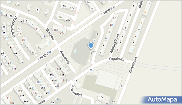 Smolec, Bazaltowa, 3, mapa Smolec