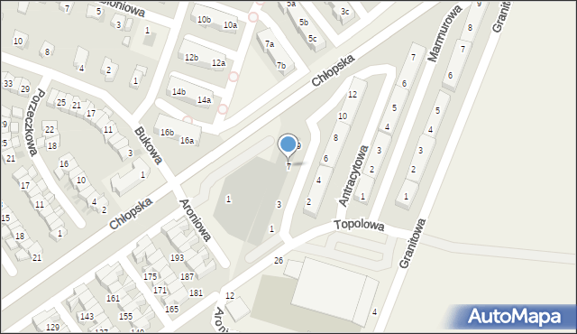 Smolec, Bazaltowa, 7, mapa Smolec