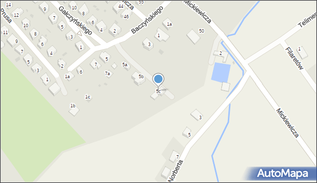 Sobótka, Baczyńskiego Krzysztofa Kamila, 5c, mapa Sobótka