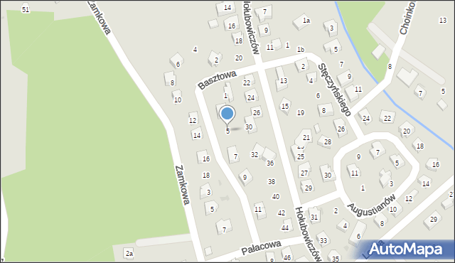 Sobótka, Basztowa, 5, mapa Sobótka
