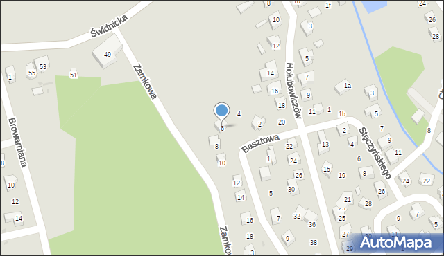 Sobótka, Basztowa, 6, mapa Sobótka