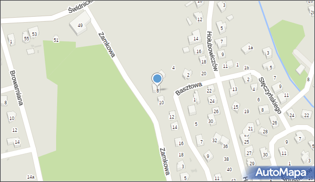 Sobótka, Basztowa, 8, mapa Sobótka