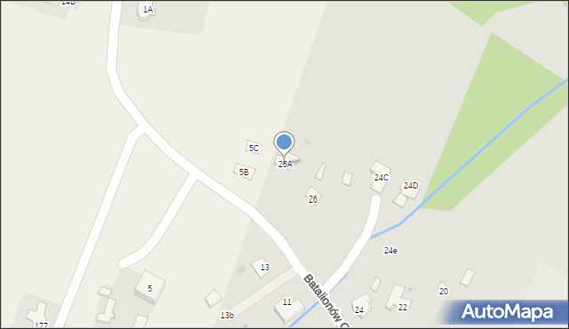 Sochaczew, Batalionów Chłopskich, 26A, mapa Sochaczew