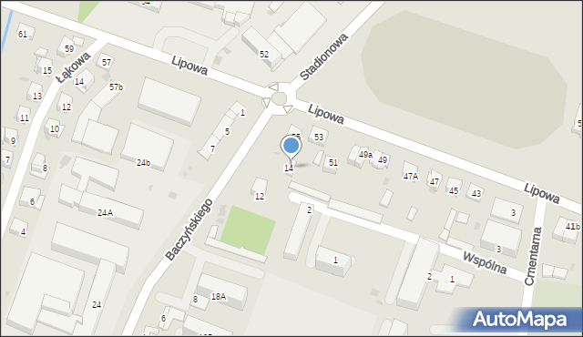 Sokołów Podlaski, Baczyńskiego Krzysztofa Kamila, 14, mapa Sokołów Podlaski