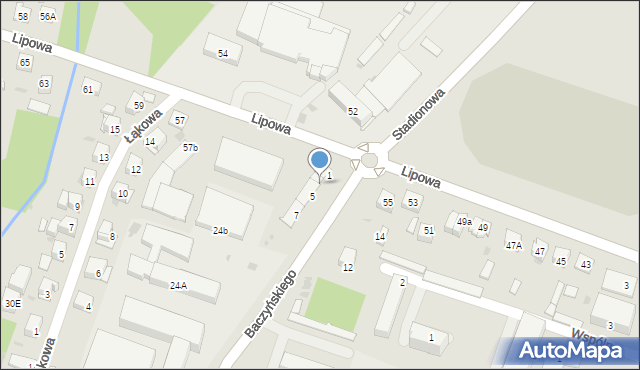 Sokołów Podlaski, Baczyńskiego Krzysztofa Kamila, 3, mapa Sokołów Podlaski