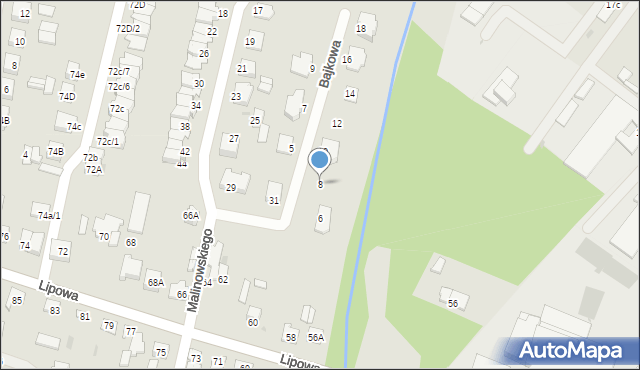 Sokołów Podlaski, Bajkowa, 8, mapa Sokołów Podlaski