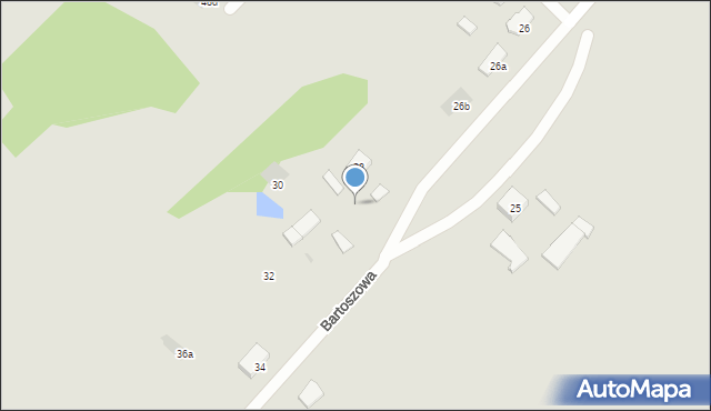 Sokołów Podlaski, Bartoszowa, 28a, mapa Sokołów Podlaski