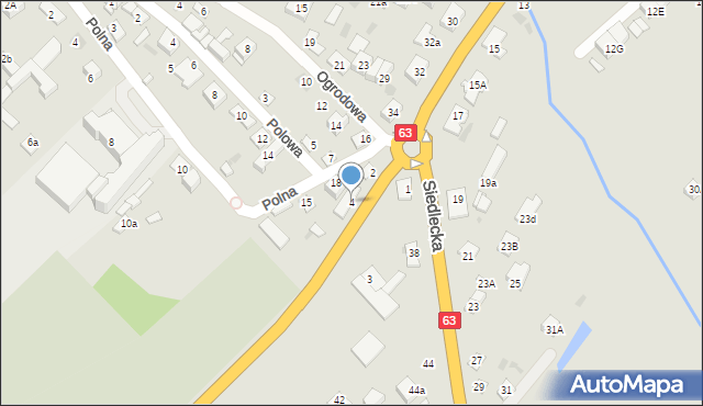 Sokołów Podlaski, Bartoszowa, 4, mapa Sokołów Podlaski