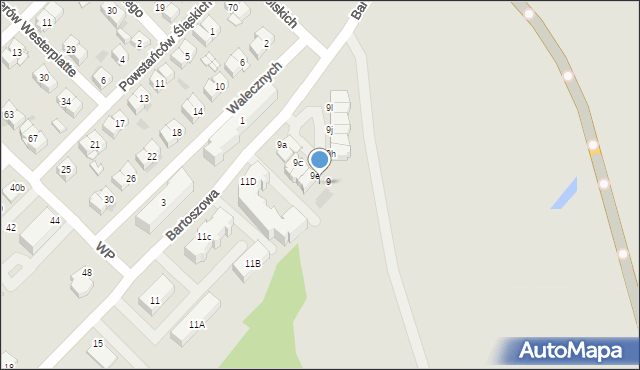 Sokołów Podlaski, Bartoszowa, 9f, mapa Sokołów Podlaski