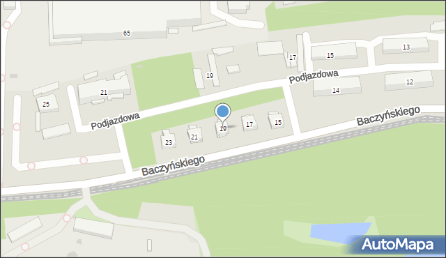 Sosnowiec, Baczyńskiego Krzysztofa Kamila, 19, mapa Sosnowca