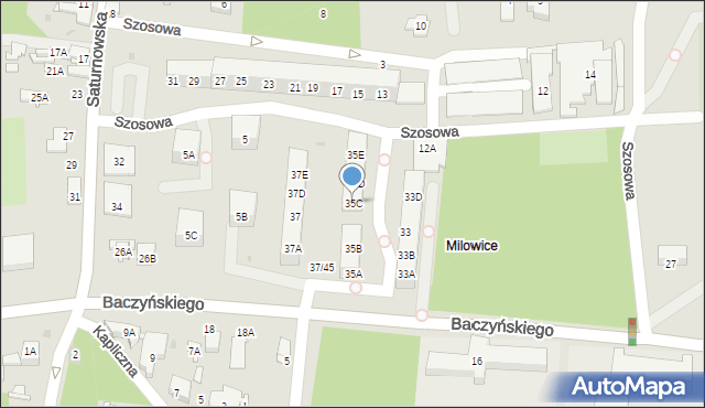 Sosnowiec, Baczyńskiego Krzysztofa Kamila, 35C, mapa Sosnowca