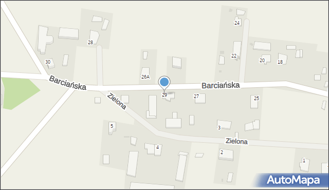 Srokowo, Barciańska, 29, mapa Srokowo