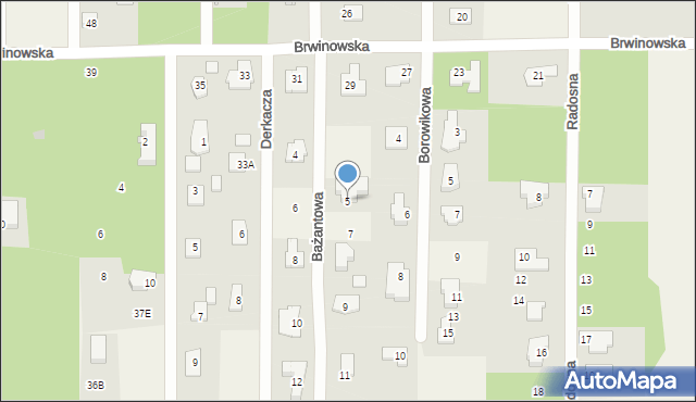 Stara Wieś, Bażantowa, 5, mapa Stara Wieś