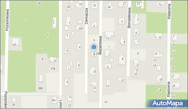 Stara Wieś, Bażantowa, 8, mapa Stara Wieś